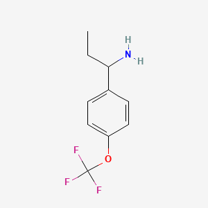 Chemical structure of 1-(4-(Trifluoromethoxy)phenyl)propan-1-amine