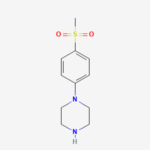 Chemical structure of 1-(4-(Methylsulfonyl)phenyl)piperazine