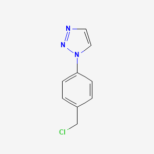 Chemical structure of 1-(4-(Chloromethyl)phenyl)-1H-1,2,3-triazole