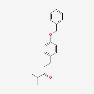 Chemical structure of 1-(4-(Benzyloxy)phenyl)-4-methylpentan-3-one