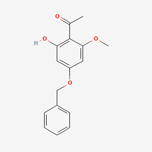 Chemical structure of 1-(4-(Benzyloxy)-2-hydroxy-6-methoxyphenyl)ethanone