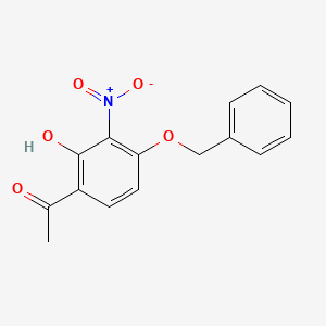 Chemical structure of 1-(4-(Benzyloxy)-2-hydroxy-3-nitrophenyl)ethanone