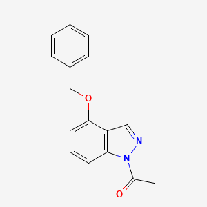 Chemical structure of 1-(4-(Benzyloxy)-1H-indazol-1-yl)ethanone
