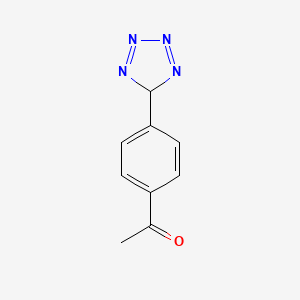 Chemical structure of 1-(4-(5H-Tetrazol-5-yl)phenyl)ethanone
