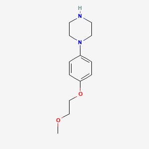 Chemical structure of 1-(4-(2-Methoxyethoxy)phenyl)piperazine