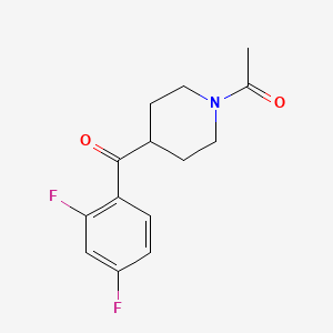 Chemical structure of 1-Acetyl-4-(2',4'-difluorobenzoyl)piperidine