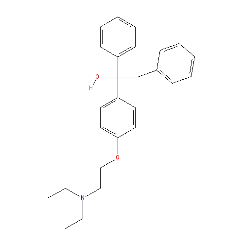 Chemical structure of 1-(4-(2-(Diethylamino)ethoxy)phenyl)-1,2-diphenylethanol