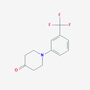 Chemical structure of 1-(3-Trifluoromethyl-phenyl)-piperidin-4-one
