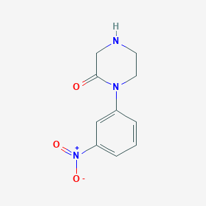 Chemical structure of 1-(3-Nitrophenyl)piperazin-2-one