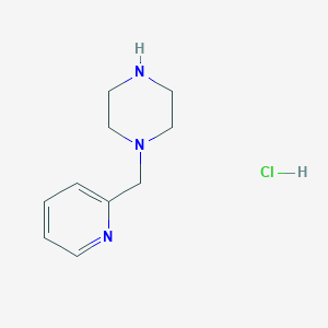 Chemical structure of 1-(3-Methylpyridin-2-yl)piperazine hydrochloride