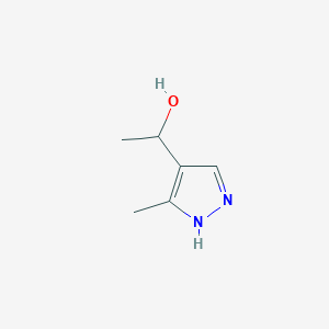 Chemical structure of 1-(3-Methyl-1H-pyrazol-4-yl)ethanol