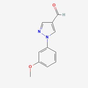 Chemical structure of 1-(3-Methoxyphenyl)-1H-pyrazole-4-carbaldehyde