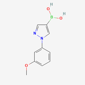 Chemical structure of 1-(3-Methoxyphenyl)-1H-pyrazole-4-boronic acid