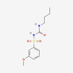 Chemical structure of 3-Butyl-1-(3-methoxybenzenesulfonyl)urea