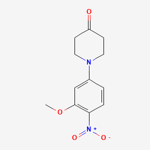 Chemical structure of 1-(3-Methoxy-4-nitrophenyl)piperidin-4-one