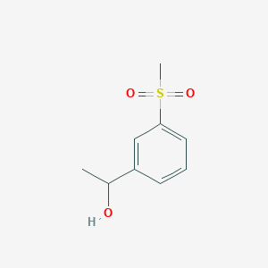 Chemical structure of 1-(3-Methanesulfonylphenyl)ethan-1-ol