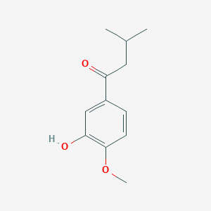 Chemical structure of 1-(3-Hydroxy-4-Methoxyphenyl)-3-Methylbutan-1-One