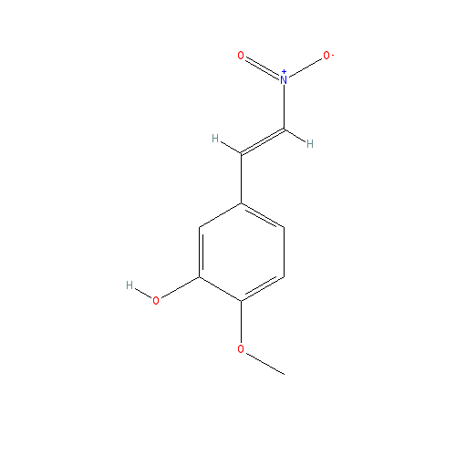 Chemical structure of 2-Methoxy-5-(2-nitrovinyl)phenol