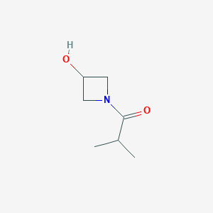 Chemical structure of 1-(3-Hydroxy-1-azetidinyl)-2-methyl-1-propanone