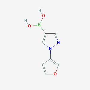 Chemical structure of 1-(3-Furyl)-1H-pyrazole-4-boronic acid