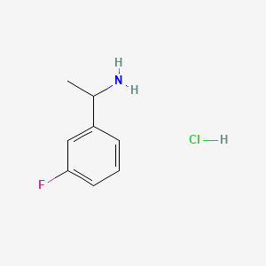 Chemical structure of 1-(3-Fluorophenyl)ethan-1-amine hydrochloride