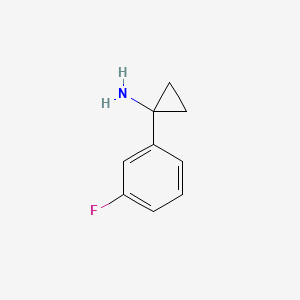 Chemical structure of 1-(3-Fluorophenyl)cyclopropanamine