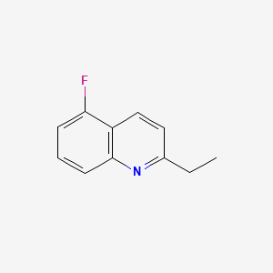 Chemical structure of 1-(3-fluorophenyl)cyclobutane-1-carbonitrile
