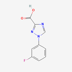 Chemical structure of 1-(3-Fluorophenyl)-1H-1,2,4-triazole-3-carboxylic acid