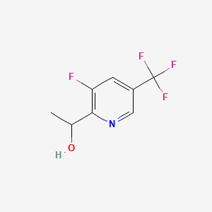 Chemical structure of 1-(3-Fluoro-5-(trifluoromethyl)pyridin-2-yl)ethanol