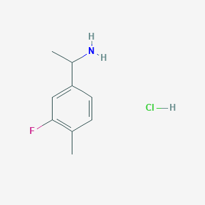 Chemical structure of 1-(3-Fluoro-4-methylphenyl)ethanamine hydrochloride
