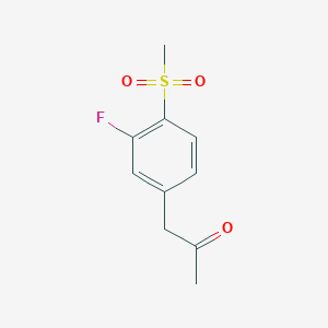 Chemical structure of 1-(3-Fluoro-4-methanesulfonyl-phenyl)propan-2-one