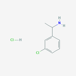 Chemical structure of 1-(3-Chlorophenyl)ethanamine, HCl