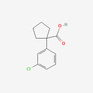 Chemical structure of 1-(3-Chlorophenyl)cyclopentane-1-carboxylic acid