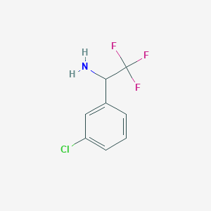 Chemical structure of 1-(3-Chlorophenyl)-2,2,2-trifluoroethylamine