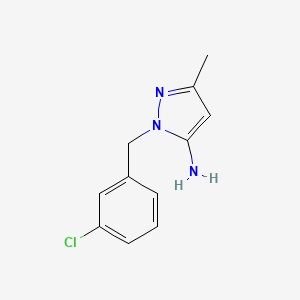 Chemical structure of 1-(3-Chlorobenzyl)-3-methyl-1h-pyrazol-5-amine