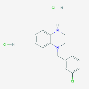 Chemical structure of 1-(3-Chlorobenzyl)-1,2,3,4-tetrahydroquinoxaline dihydrochloride