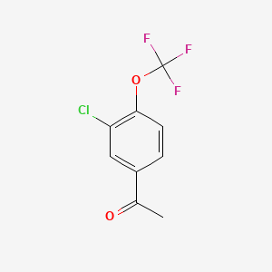 Chemical structure of 3'-Chloro-4'-(trifluoromethoxy)acetophenone