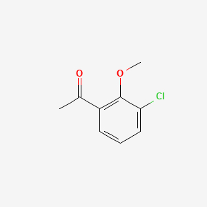 Chemical structure of 1-(3-Chloro-2-methoxyphenyl)ethanone