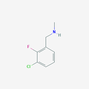 Chemical structure of N-(3-Chloro-2-fluorobenzyl)-N-methylamine