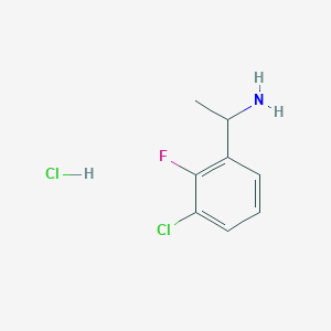 Chemical structure of 1-(3-Chloro-2-fluorophenyl)ethanamine hydrochloride