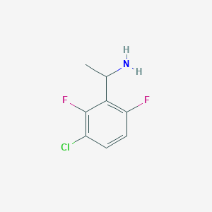 Chemical structure of 1-(3-Chloro-2,6-difluorophenyl)ethanamine