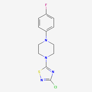 Chemical structure of 1-(3-Chloro-1,2,4-thiadiazol-5-yl)-4-(4-fluorophenyl)-piperazine