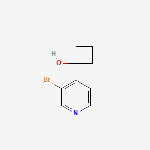 Chemical structure of 1-(3-Bromopyridin-4-yl)cyclobutanol