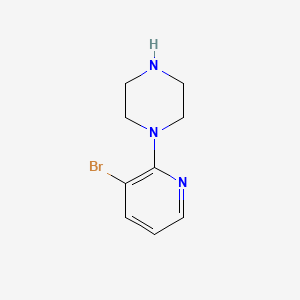 Chemical structure of 1-(3-Bromopyridin-2-yl)piperazine