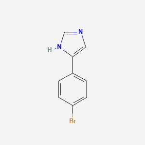 Chemical structure of 1-(3-Bromopyridin-2-yl)cyclopropanecarbonitrile