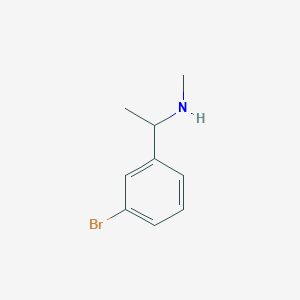 Chemical structure of 1-(3-Bromophenyl)-N-methylethanamine hydrochloride