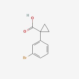 Chemical structure of 1-(3-bromophenyl)cyclopropane-1-carboxylic acid