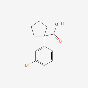 Chemical structure of 1-(3-Bromophenyl)cyclopentanecarboxylic acid