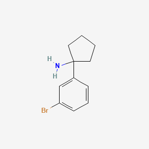Chemical structure of 1-(3-Bromophenyl)cyclopentanamine