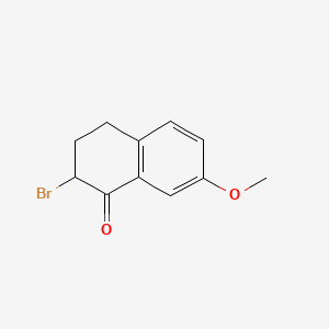 Chemical structure of 1-(3-bromophenyl)cyclobutane-1-carboxylic acid
